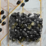 Beutel mit Brombeer-Lakritz-Gummis 500 g